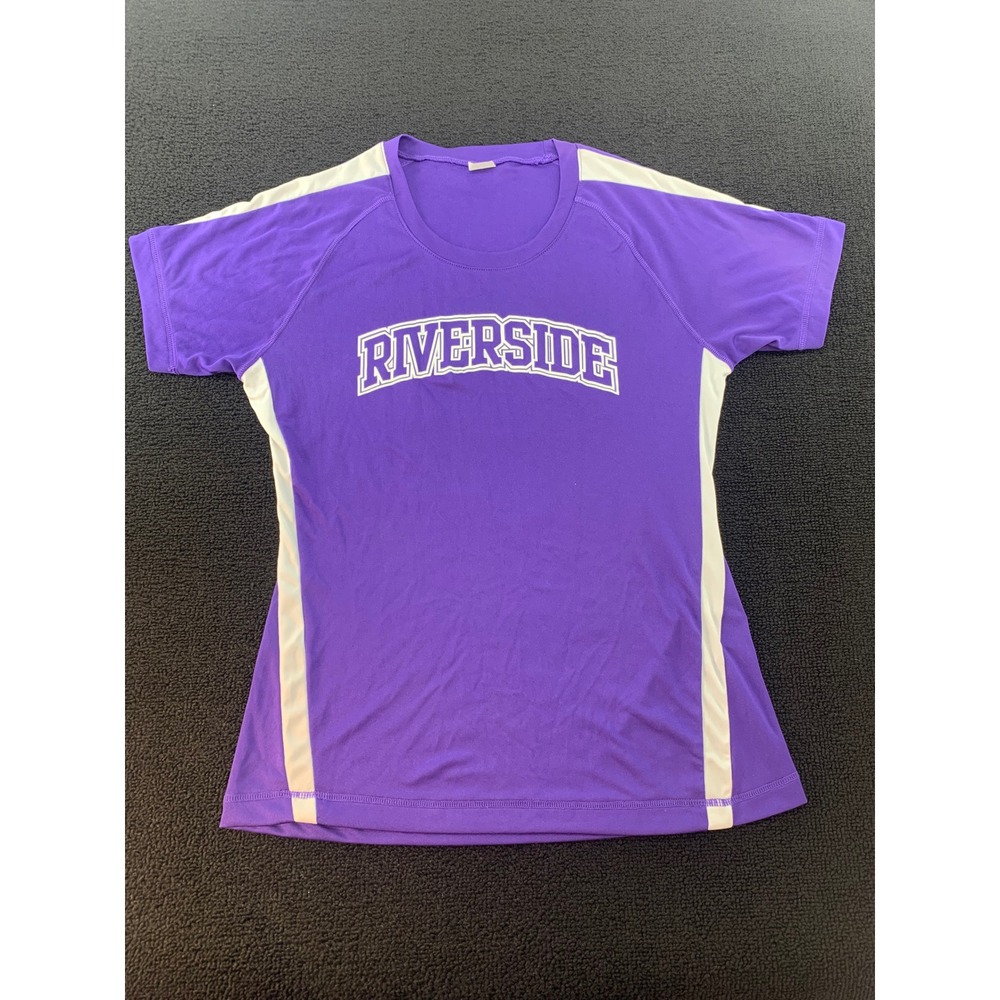 Sport Tek Purple Riverside Athletic T Shirt Top Ladies XS Short Sleeve
